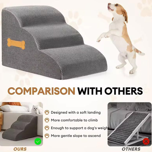 3Step Stairs for Pet With Removable Cover Portable